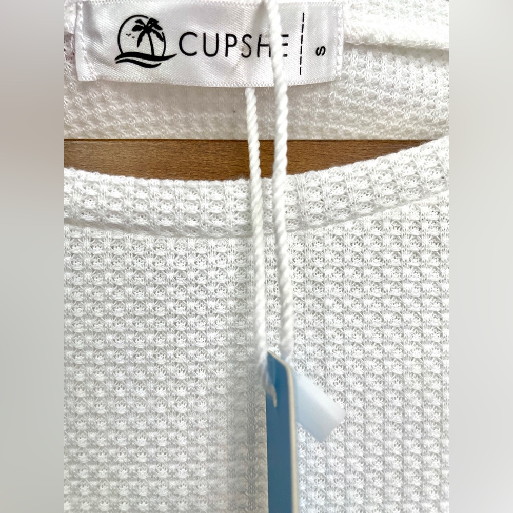 Cupshe Bell Sleeve Waffle Knot Top - Picture 7 of 7